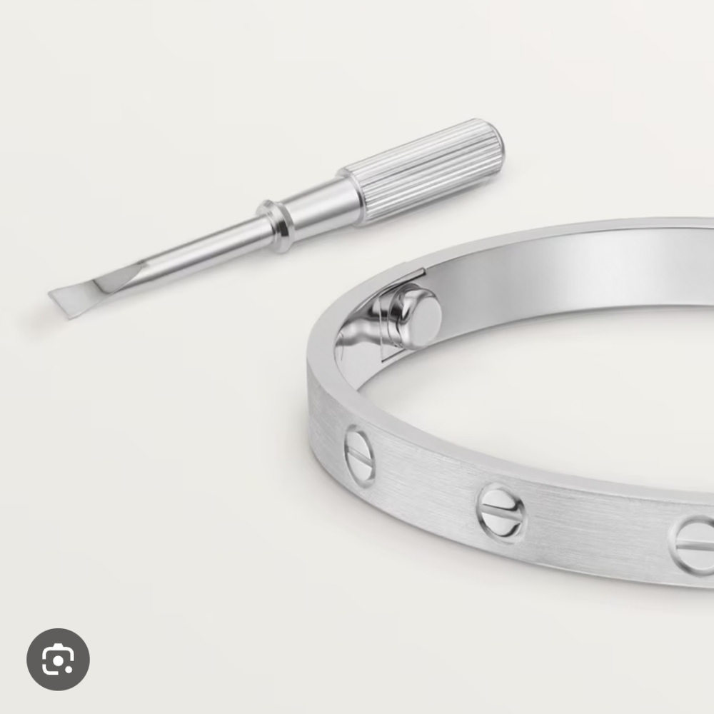18k love bracelet silver